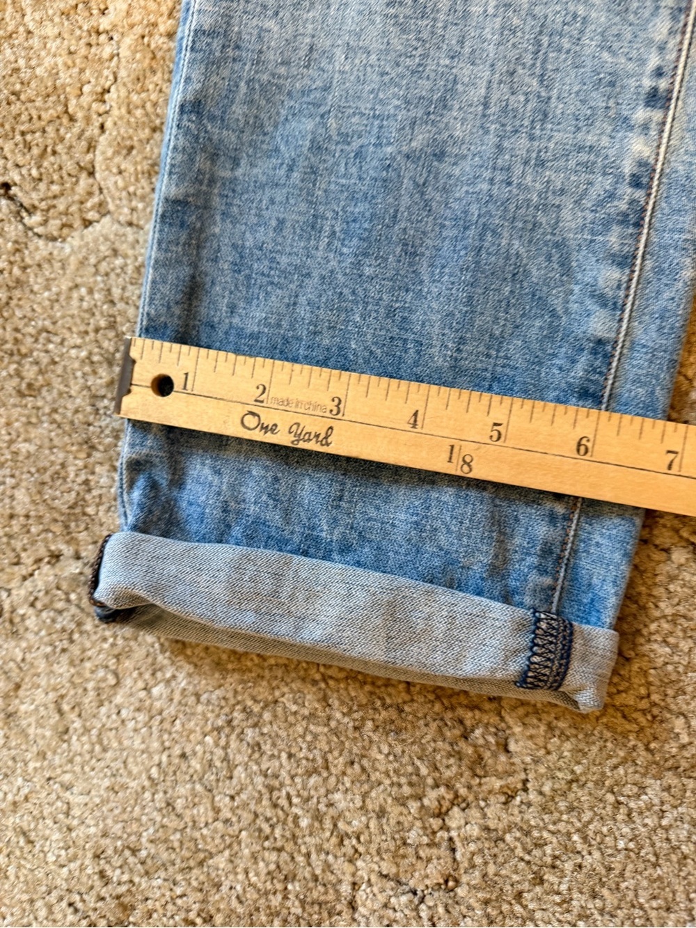 Denham Jeans Light Blue Boyfriend Jeans with Dark Patch Details - Picture 13 of 15